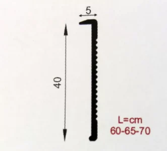 Završna lajsna za radnu ploču debljine 4cm AL4160 - Slika 2