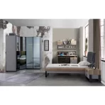 Krevet CORNER TIT tapacirano uzglavlje metalne noge - Slika 4