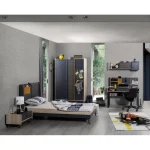Krevet DARK POINT TIT metalni sa tapacirungom - Slika 4