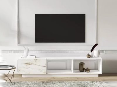 tv komoda lepando belo visoki sjaj mermer 2