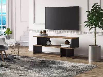 Tv komoda PIRAMIDA tamna sonoma-crno - Slika 2