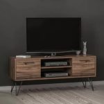 Tv komoda ALMIRA drvni dezen-metalne noge