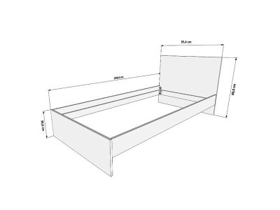 Krevet Evi 08 Tobacco hrast - Slika 2