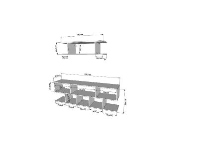 Tv komoda EVI 13 Belo ON - Slika 3