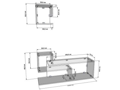 Tv komoda EVI 17 Belo ON - Slika 2
