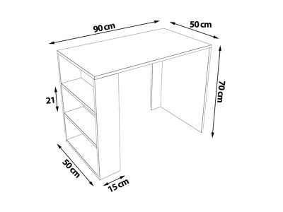 Radni sto sa bočnom policom - Slika 2
