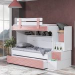 deciji krevet na sprat lina pink ak -6
