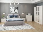 Set za spavaću sobu Belo-Belo drvo 10