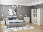 Set za spavaću sobu Belo-Belo drvo - Slika 2