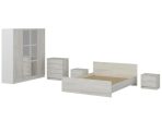 Set za spavaću sobu Belo-Belo drvo - Slika 4