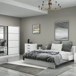 Set za spavaću sobu sa kliznim plakarom beli 5a