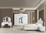 Set za spavaću sobu Mdf Retro belo - Slika 2
