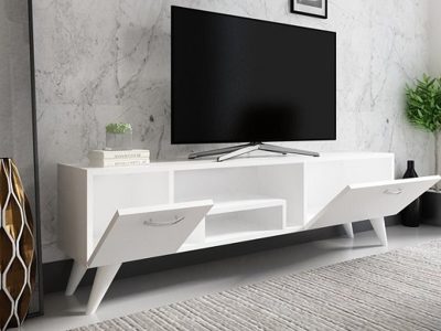 Tv komoda belo asimetrična vrata - Slika 2