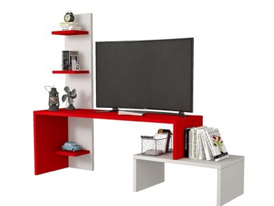 Tv komoda Zumbul belo - crveno - Slika 2