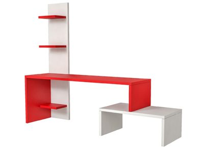 Tv komoda Zumbul belo - crveno - Slika 3