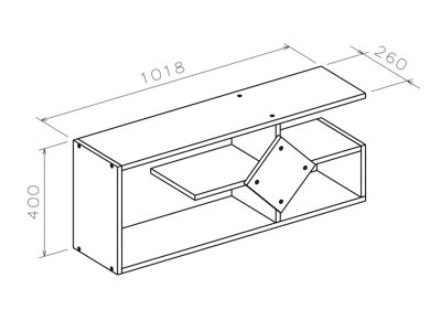 Tv komoda Belo hrast - Slika 4
