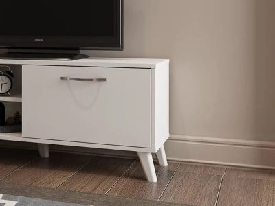 Tv komoda i polica belo - Slika 2