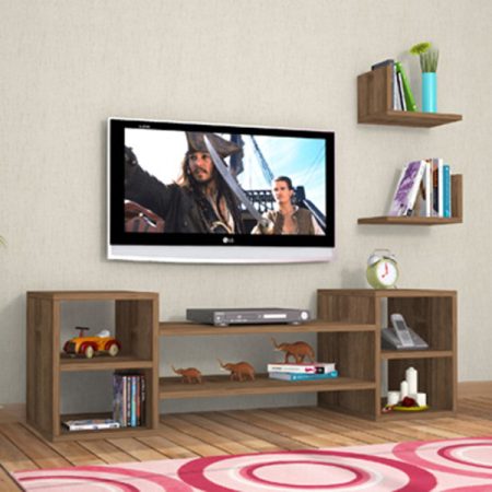 tv komoda orah sa zidnim policama 1a