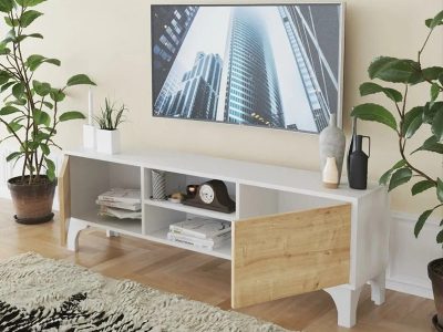 Tv komoda Romeo belo - hrast - Slika 2