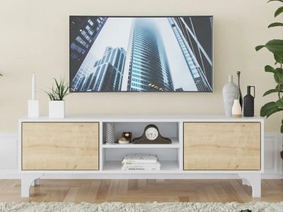 Tv komoda Romeo belo - hrast - Slika 3