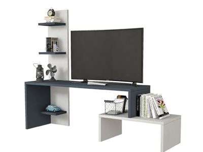 Tv komoda Zumbul belo - antracit - Slika 2