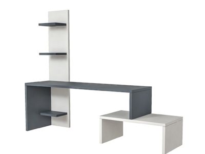 Tv komoda Zumbul belo - antracit - Slika 3