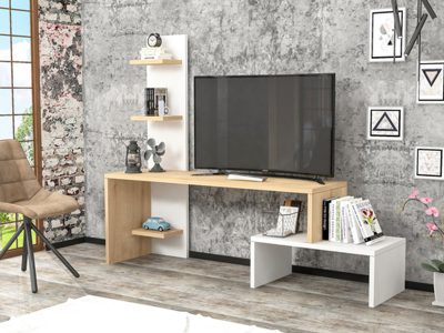 tv komoda zumbul belo - hrast 5a