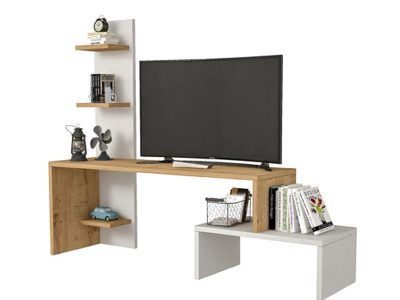 Tv komoda Zumbul belo - hrast - Slika 3