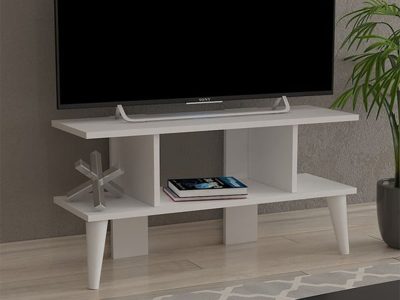 Tv komoda belo sa belim nogama - Slika 2