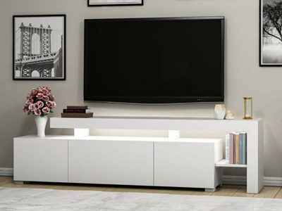 tv komoda bugra belo led rasveta 1a