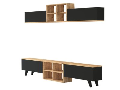 Tv komoda Dante Atlantik bor - crno - Slika 2