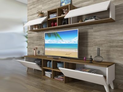 Tv komoda Jupiter drvni dezen - belo - Slika 2