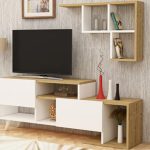 tv komoda kocka belo hrast 2a