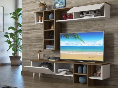 Tv komoda Romeo drvni dezen - belo - Slika 3