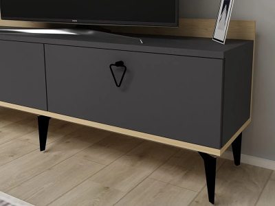 Tv komoda Safir hrast - antracit - Slika 3
