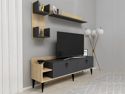 Tv komoda Safir hrast - antracit - Slika 4