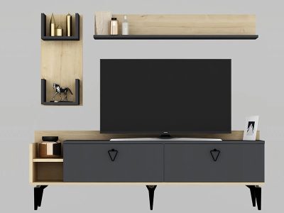 tv komoda safir hrast antracit 4a