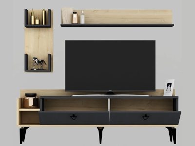 Tv komoda Safir hrast - antracit - Slika 5