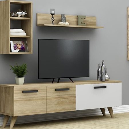 tv komoda safir hrast belo 2a