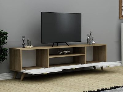 Tv komoda Skandinavija safir hrast - belo - Slika 2