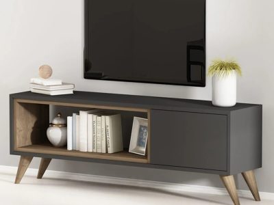 Tv komoda Stil antracit - orah - Slika 3
