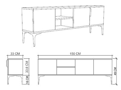 Tv komoda Style antracit - dezen - Slika 6