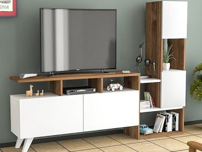 tv komoda toranj belo orah 1a