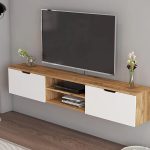 tv komoda zidna atlantik bor - belo (3a)