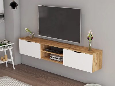 tv komoda zidna atlantik bor - belo (3a)
