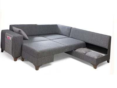 Ugaona garnitura Loft siva EY - Slika 4