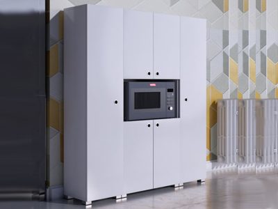 Kuhinjski višenamenski plakar mdf belo mat - Slika 4