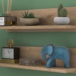 dekorativna zidna polica orah 2 komada 3a