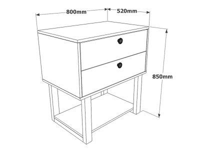 Kancelarijski set Barok - antracit metalne noge - Slika 6