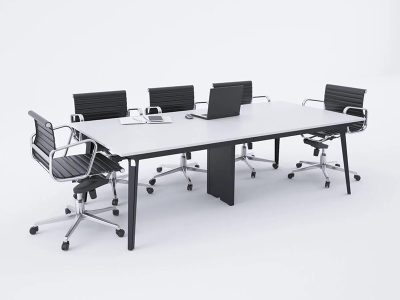 konferencijski sto metalne noge belo 240 cm 1a